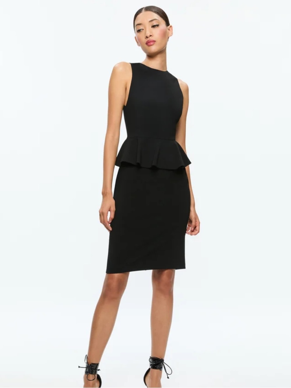 Alice + Olivia | Dresses | Alice Olivia Womens Black Sleeveless Peplum Dress